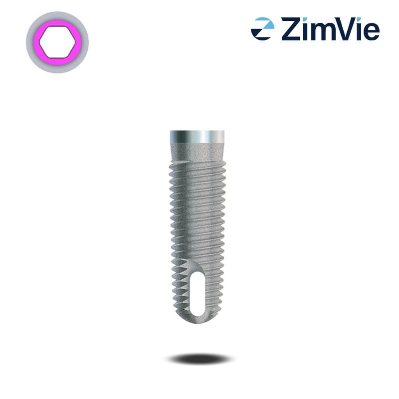 Zimmer Ø 4,7 mm Tapered Screw-Vent Implantat (Int Hex, 4,5 mm) | mit 1,0 mm Kragen | Länge: 16,0 mm Zimmer Ø 4,7 mm Tapered Screw-Vent Implantat (Int Hex, 4,5 mm) | mit 1,0 mm Kragen | Länge: 16,0 mm