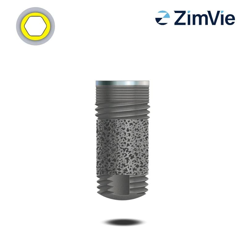 Zimmer Ø 6,0 mm Trabecular Metal Implantat (Int Hex, 5,7 mm) | mit 0,5 mm Kragen | Länge: 10,0 mm Zimmer Ø 6,0 mm Trabecular Metal Implantat (Int Hex, 5,7 mm) | mit 0,5 mm Kragen | Länge: 10,0 mm